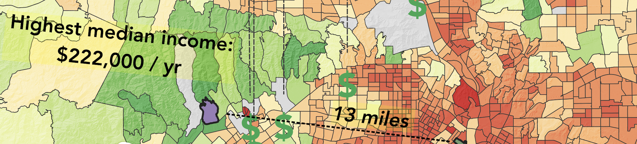 median household income in los angeles county, california